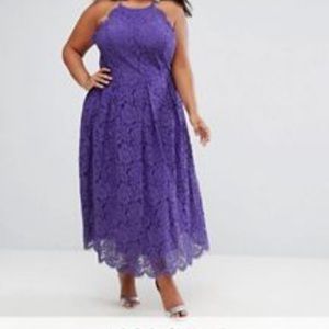 Purple scallop dress